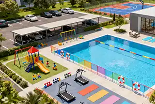 Kids Outdoor Pool at Danube ASPIRZ